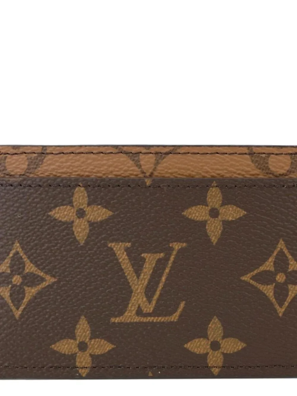 Louis Vuitton  Reverse Monogram Canvas Card holder Brown